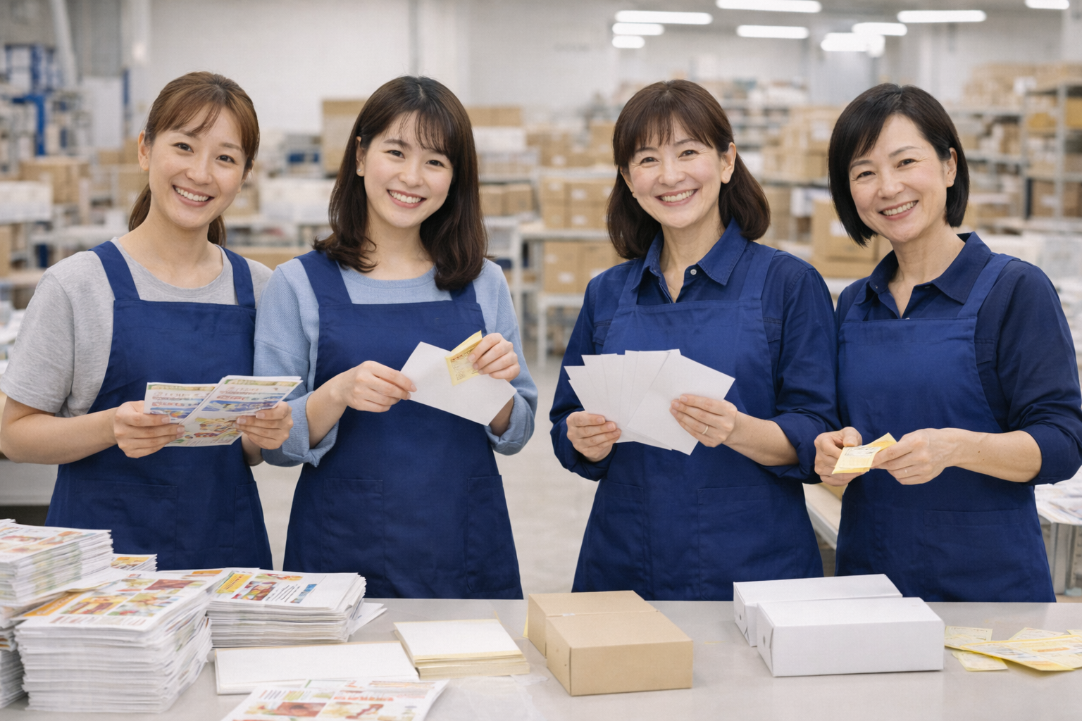 カンタン！チラシやDMの仕分けや封入、ラベルの仕分け作業！