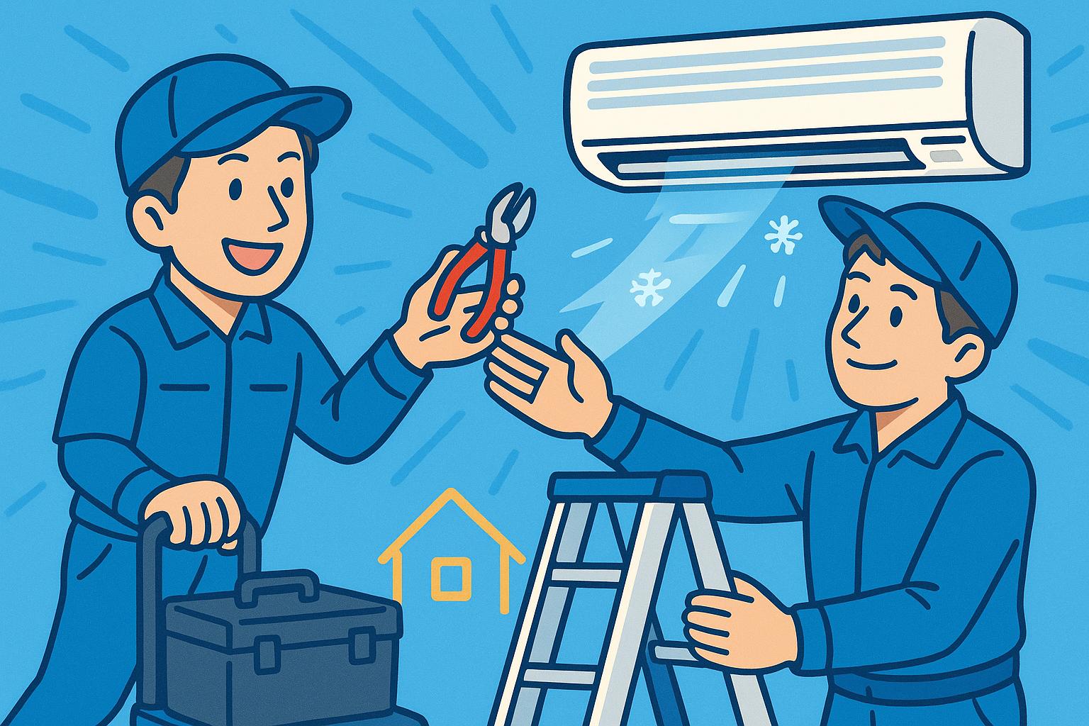 【期間限定/月23万↑】🔰初心者OK🔰エアコン修理の「補助」スタッフ募集🔧【20代~40代活躍中!】